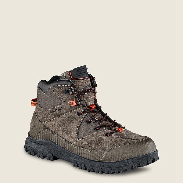 Botas Red Wing Hiking Hombre Grises Marrom - Trbo - 5-Inch Waterproof Soft Toe - 710-WMDUJR